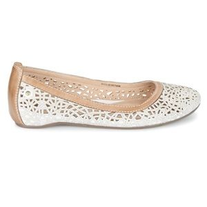 PIKOLINOS - Pisa White - laser cut flats NWOT